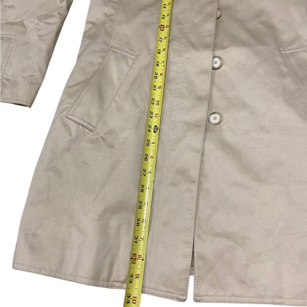COACH Womens Trench Coat Signature Monogram Beige Size Large - Picture 12 of 12